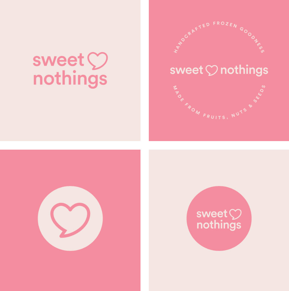 Sweet Nothings Branding Element Layouts Pink