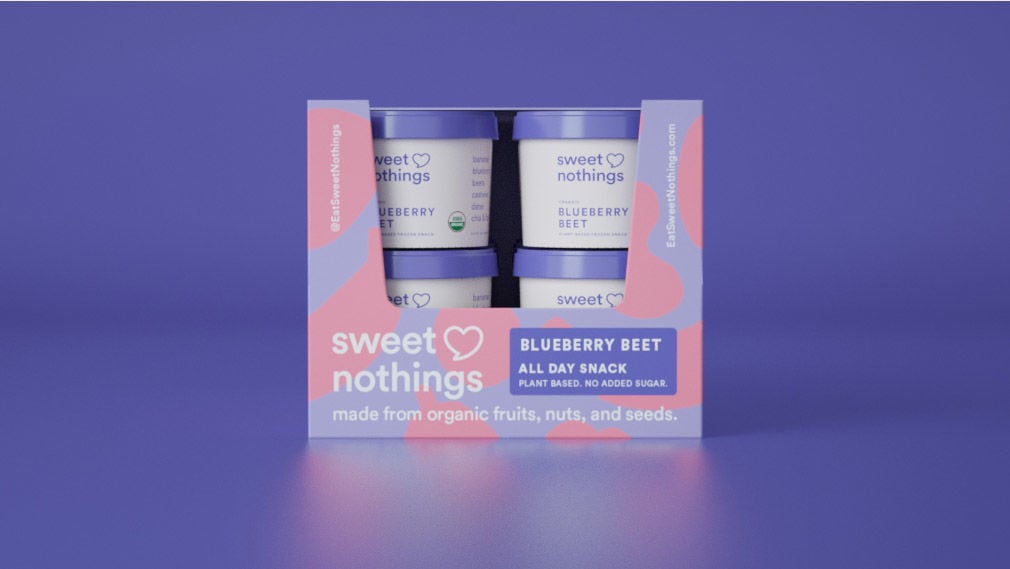 Sweet Nothings Smoothie Bowl Packaging Blueberry Four Pack