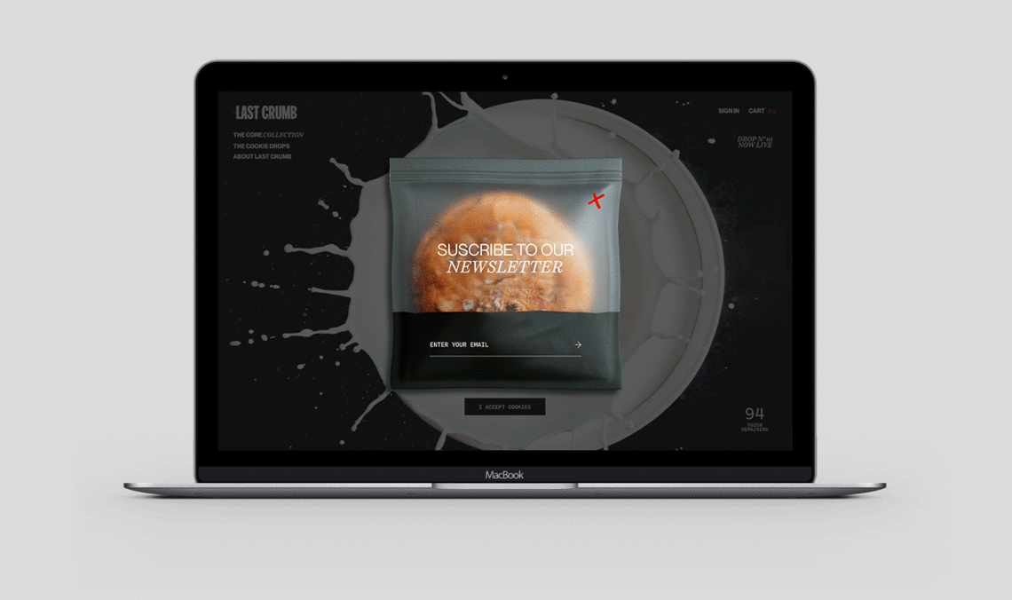 Last Crumb Website Design Mockup Desktop