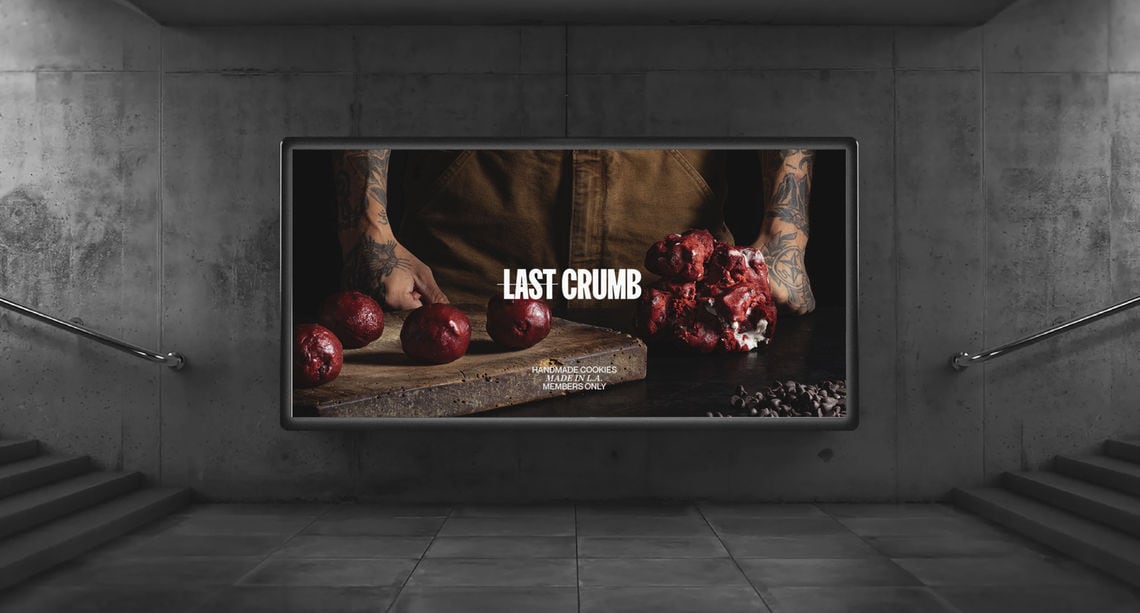 truffl branding last crumb dtc food billboard