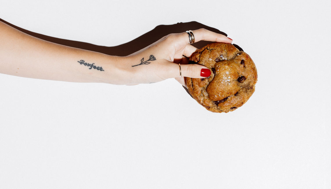 Last Crumb Product Photography Chocolate Chip Cookie Hold