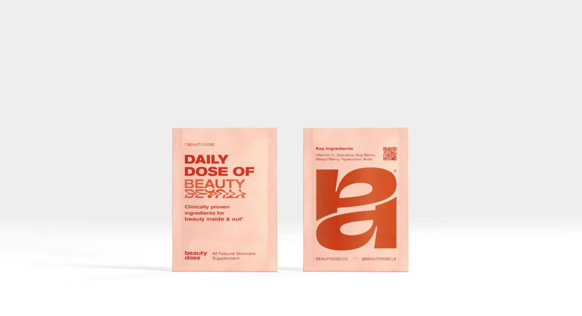 truffl branding beauty dose pouch packaging