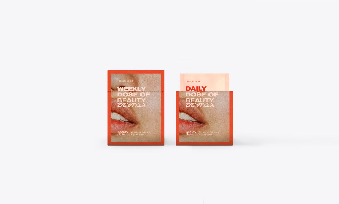 truffl branding beauty dose weekly box packaging