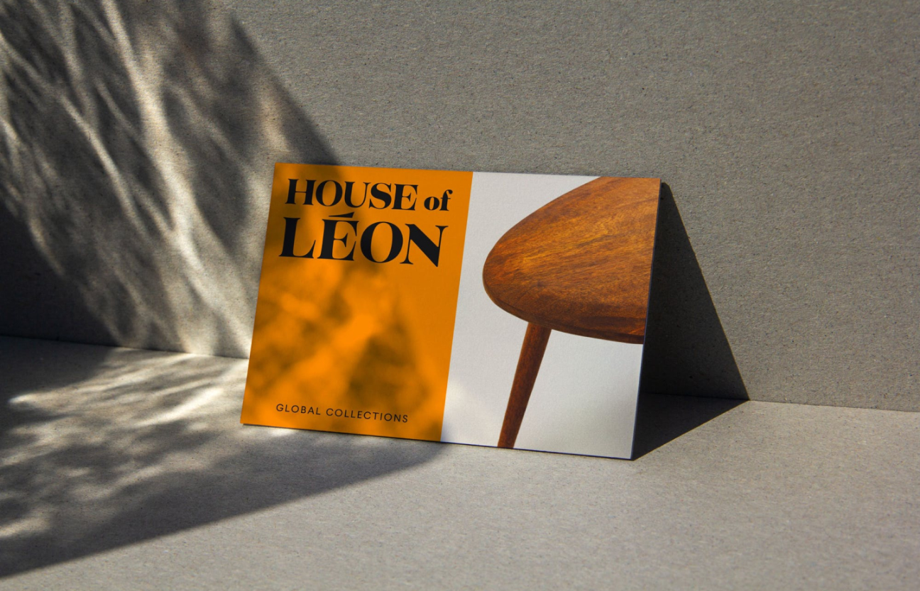 house of leon truffl branding postcard