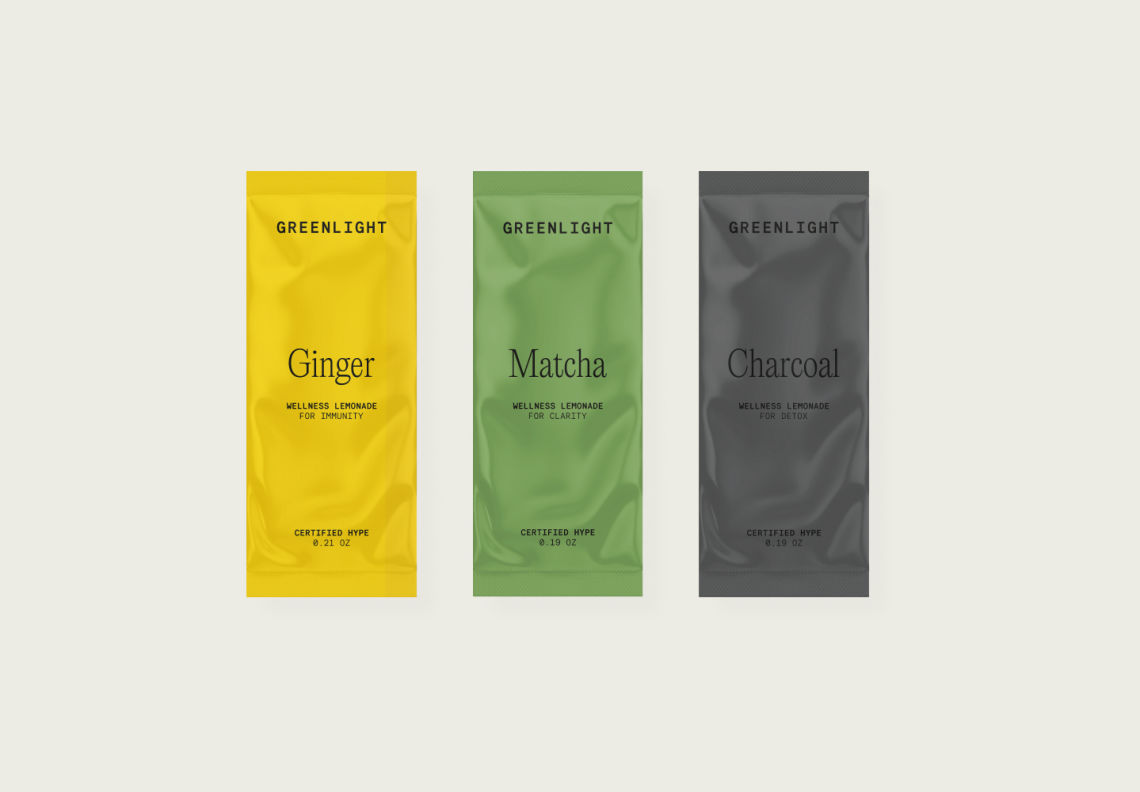 GreenLight Lemonade Packaging Mockup Packets