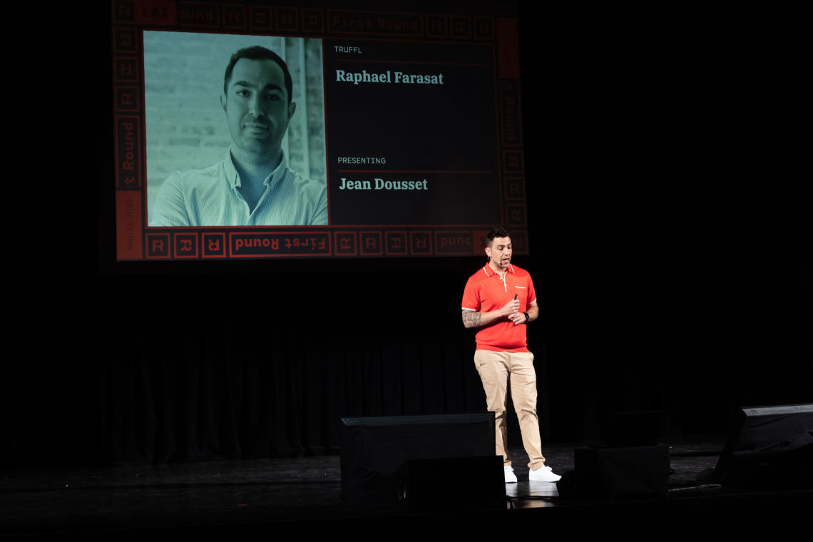 Raphael Farasat speaks at First Round for Truffl