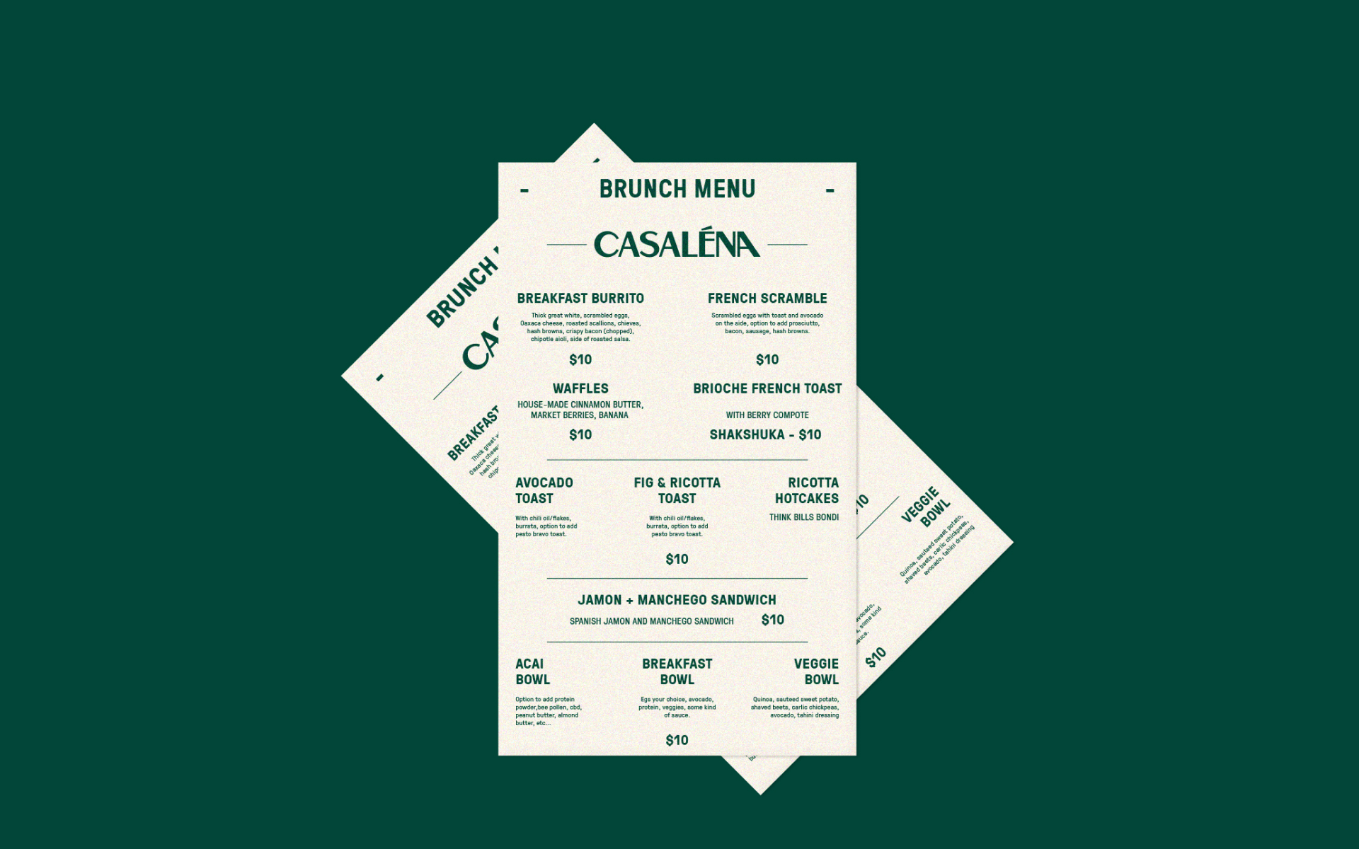 casalena 3 menu