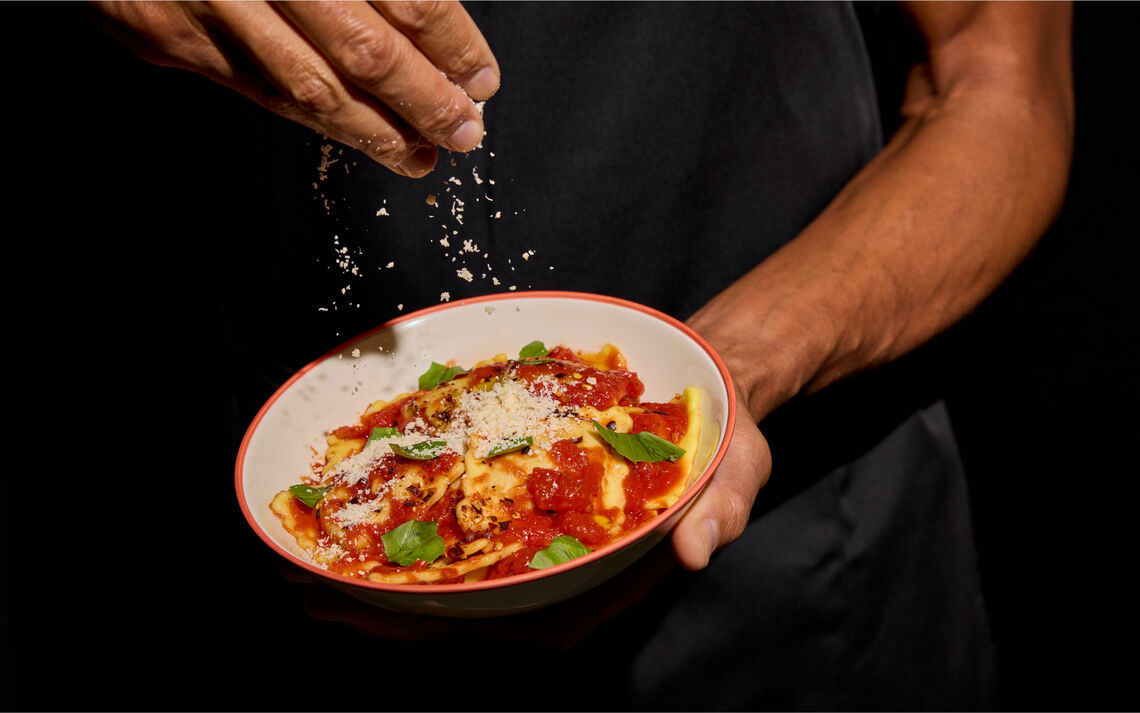 Ripi Product Photography with Chicken Parm Plated Dish