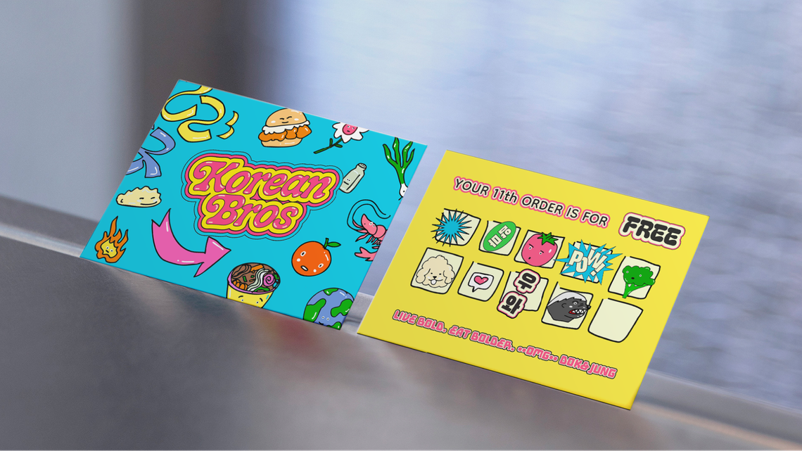 korean bros business card design