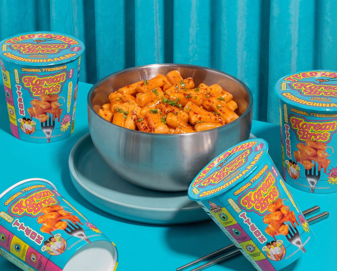 korean bros packaging original tteokbokki curtain blue