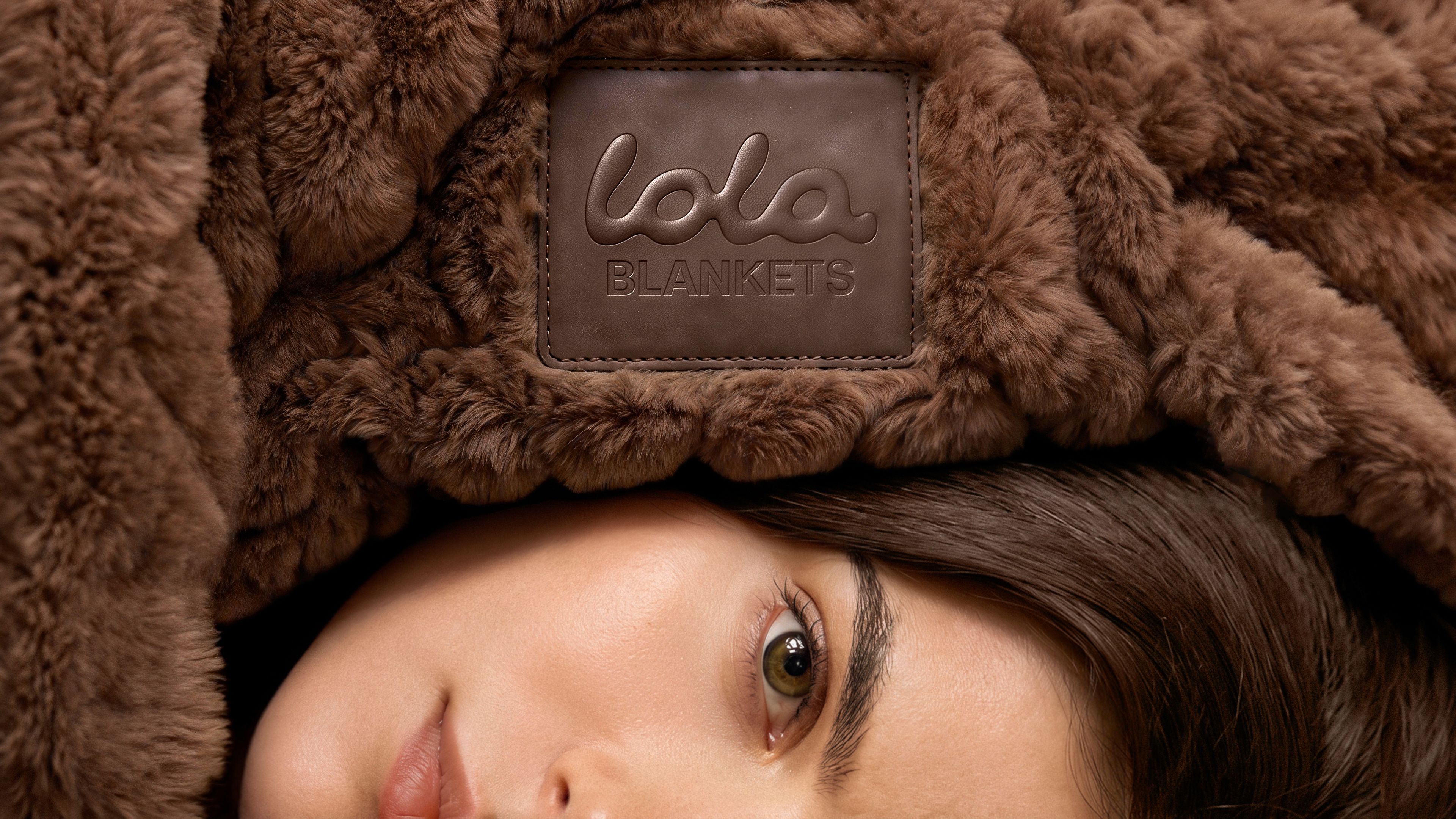 lola blankets leather patch blanket hood