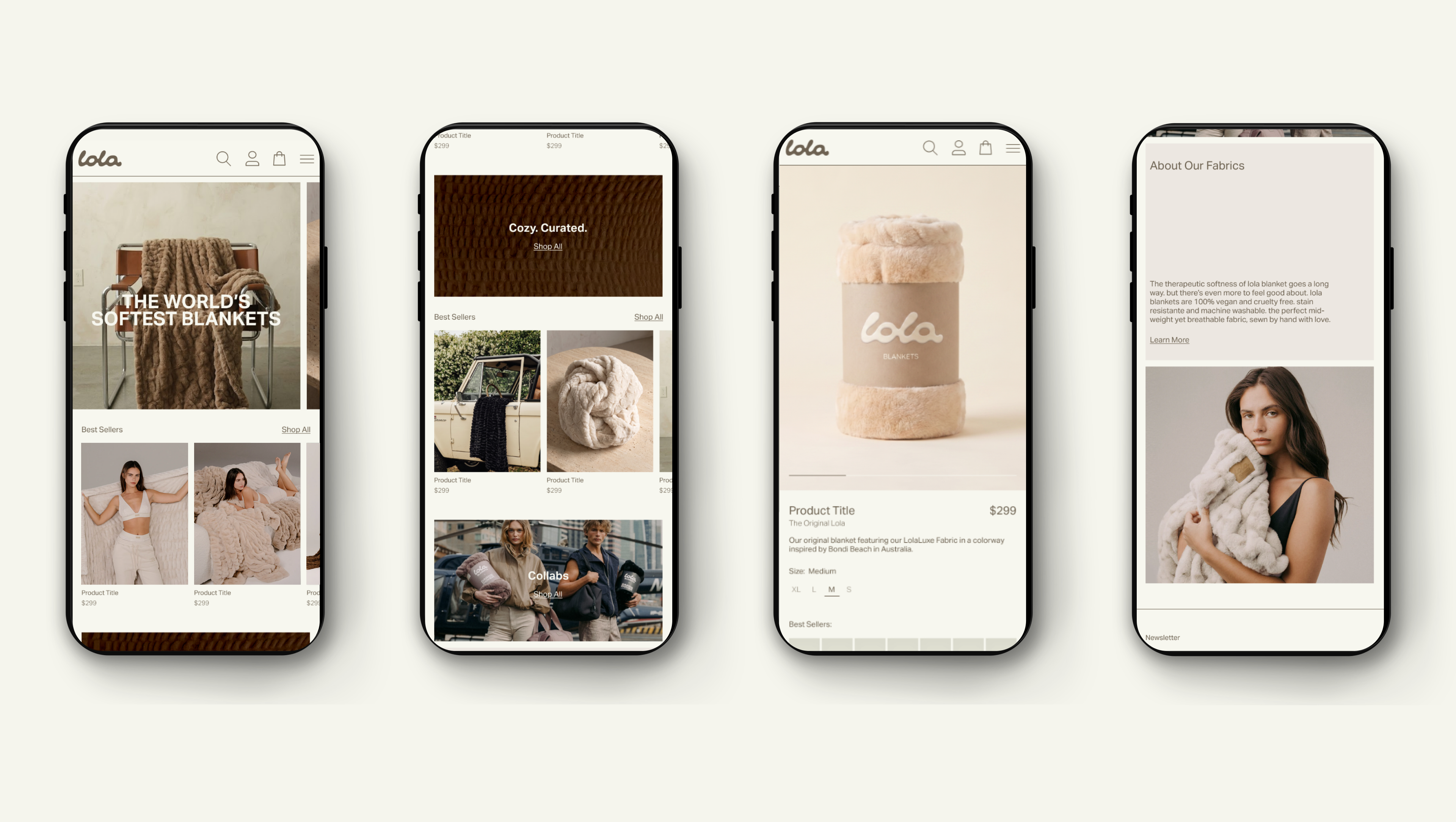 lola blankets mobile website